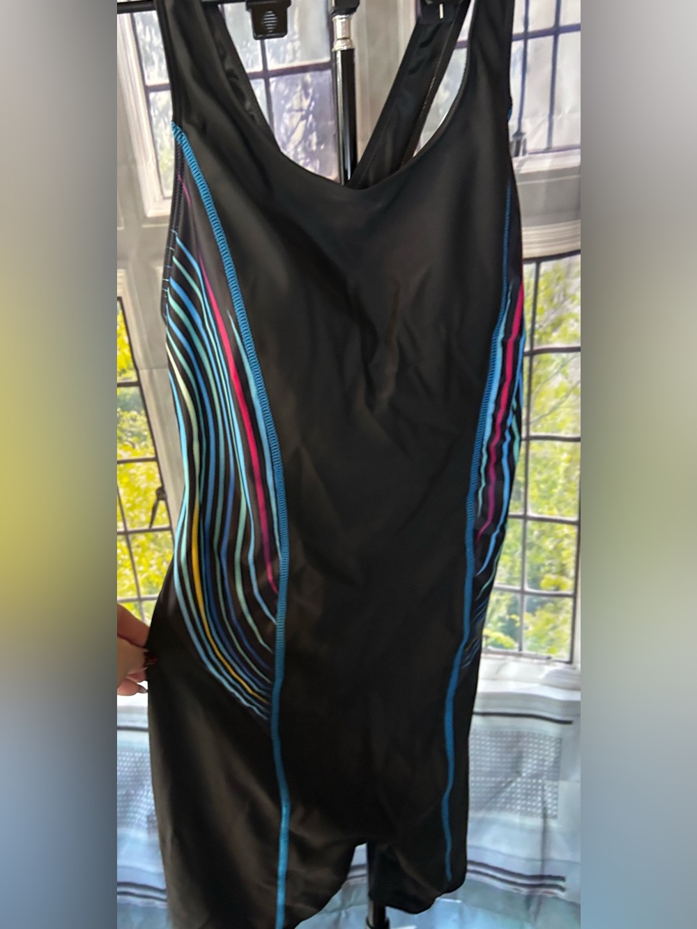 SHEIN Black One-Piece Boyleg Swimsuit NWT